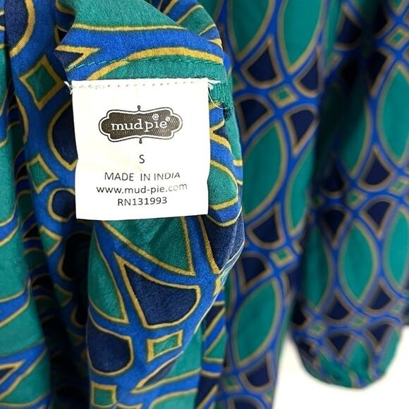 Mud Pie Corinne Embroidered Tunic Top in Peacock - Picture 7 of 8